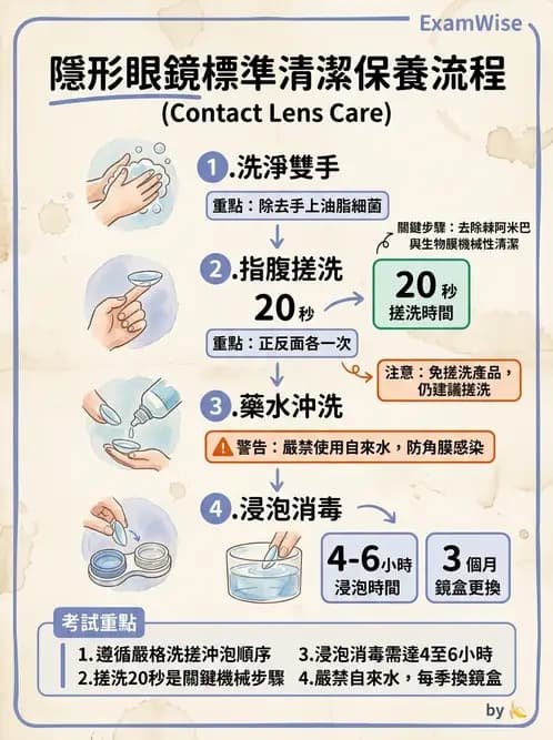 驗光師 - 隱形眼鏡護理 - AI 圖文解析預覽