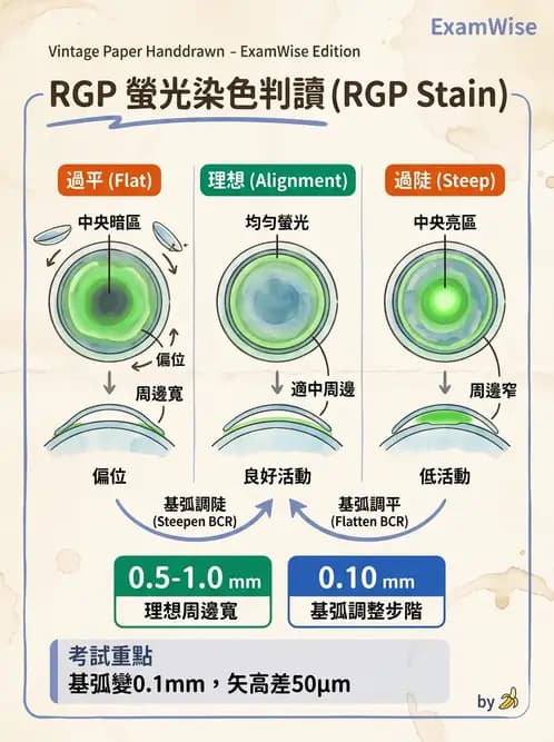 驗光師 - 硬式隱形眼鏡驗配與螢光判讀 - AI 圖文解析預覽