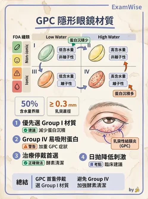 驗光師 - 結膜眼瞼反應、沉澱物與乾眼 - AI 圖文解析預覽