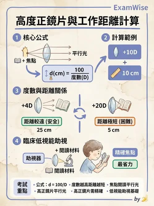 驗光師 - 放大原理與近距離光學計算 - AI 圖文解析預覽