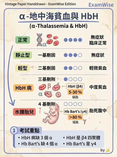 醫檢師 - 溶血性貧血與血色素病變 - AI 圖文解析預覽