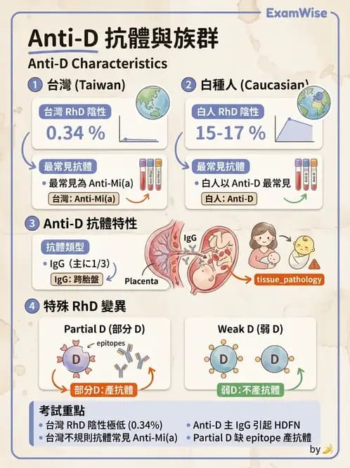 醫檢師 - 紅血球抗原與血型系統 - AI 圖文解析預覽