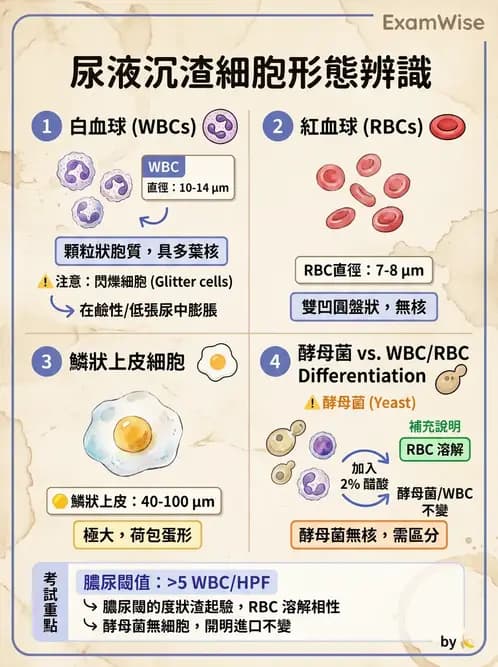 醫檢師 - 尿沉渣鏡檢與物理檢查 - AI 圖文解析預覽
