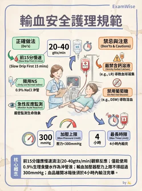 護理師 - 輸血與藥物計算 - AI 圖文解析預覽