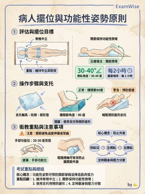 護理師 - 體位擺位與安全照護 - AI 圖文解析預覽
