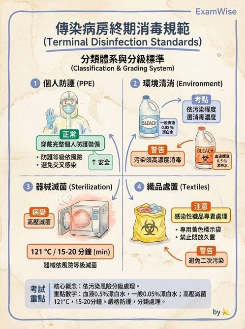 護理師 - 無菌消毒與感染控制 - AI 圖文解析預覽