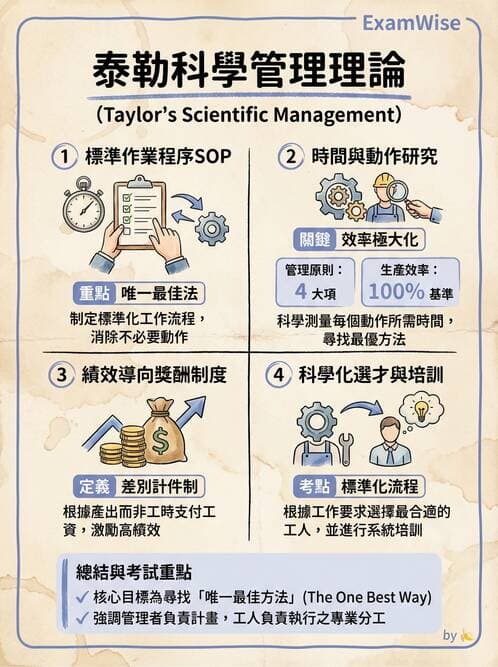 護理師 - 管理與激勵理論 - AI 圖文解析預覽