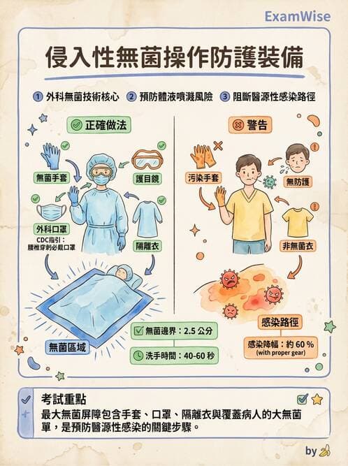 護理師 - 無菌消毒與感染控制 - AI 圖文解析預覽