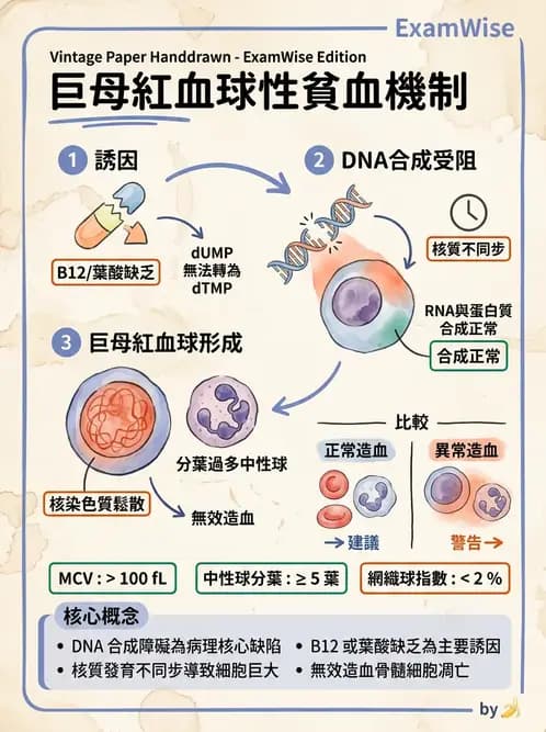 醫檢師 - 貧血診斷與營養缺乏性貧血 - AI 圖文解析預覽