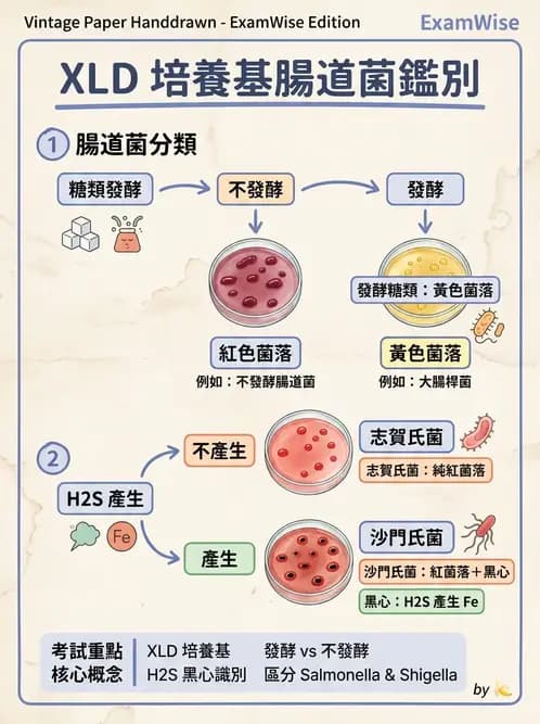 醫檢師 - 腸內菌鑑別方法與培養基 - AI 圖文解析預覽