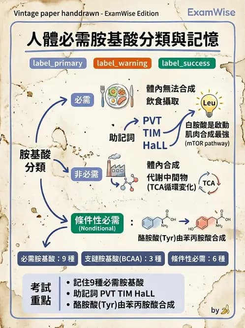 醫檢師 - 胺基酸代謝與先天性疾病 - AI 圖文解析預覽