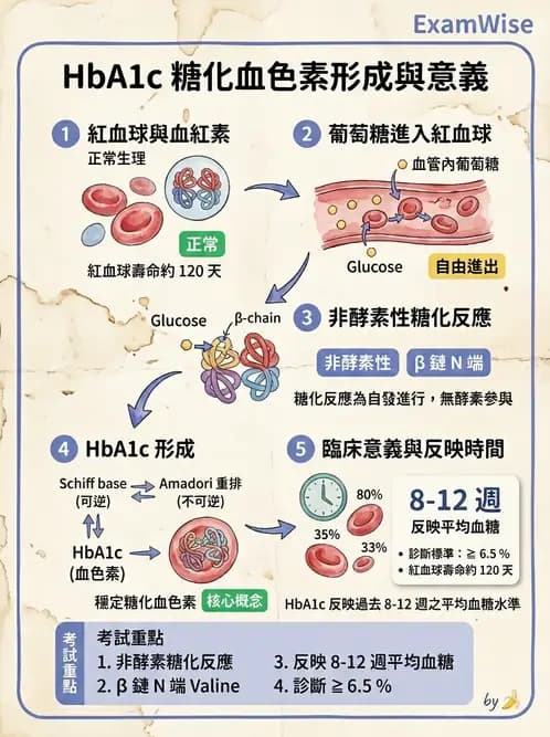 醫檢師 - 醣類代謝與糖尿病 - AI 圖文解析預覽