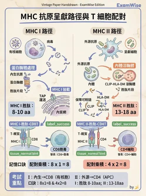 醫檢師 - 細胞激素與抗原呈獻 - AI 圖文解析預覽