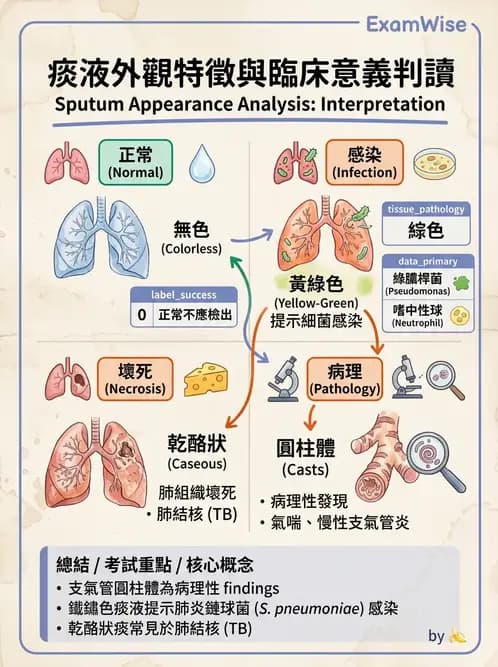 醫檢師 - 痰液一般鏡檢 - AI 圖文解析預覽