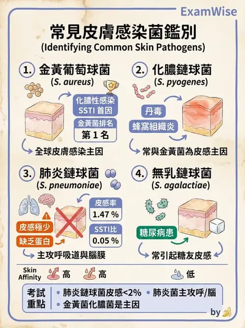 醫檢師 - 鏈球菌與其他革蘭氏陽性桿菌 - AI 圖文解析預覽