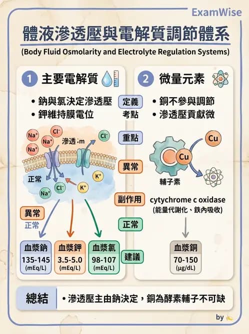 醫檢師 - 電解質與微量元素 - AI 圖文解析預覽
