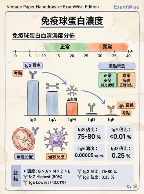 醫檢師 - 免疫球蛋白與抗體 - AI 圖文解析預覽