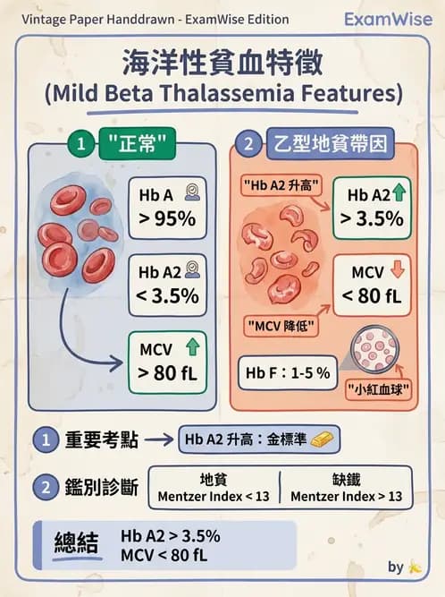 醫檢師 - 溶血性貧血與血色素病變 - AI 圖文解析預覽