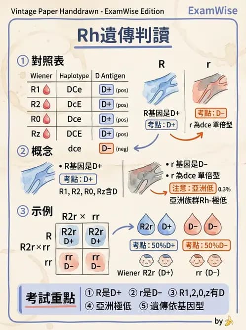 醫檢師 - 紅血球抗原與血型系統 - AI 圖文解析預覽