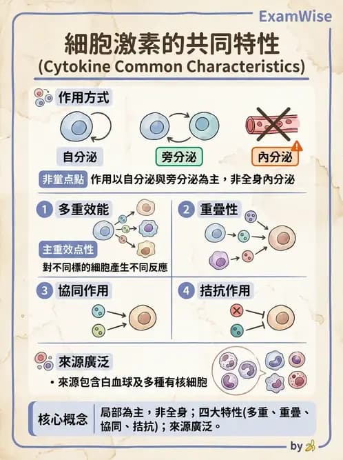 醫檢師 - 細胞激素與抗原呈獻 - AI 圖文解析預覽