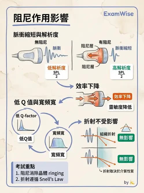 放射 - 超音波物理與換能器 - AI 圖文解析預覽