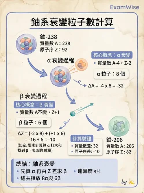 放射 - 放射性活度與衰變計算 - AI 圖文解析預覽