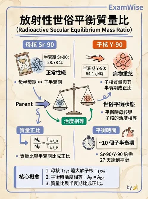 放射 - 放射性活度與衰變計算 - AI 圖文解析預覽