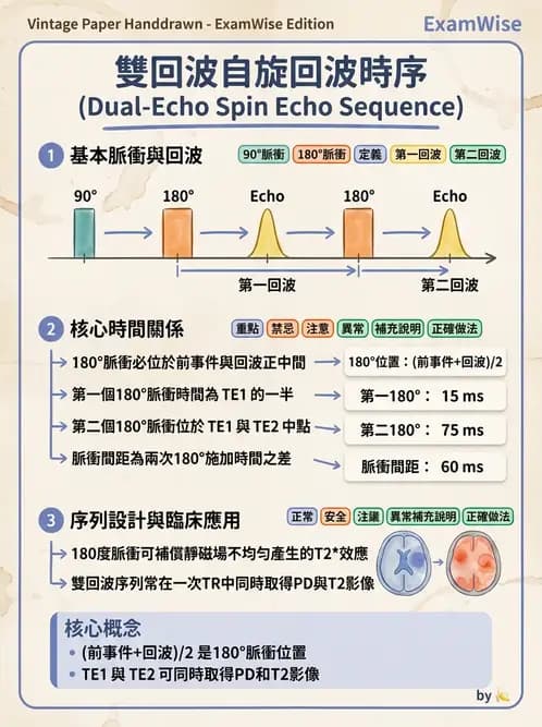 放射 - 脈衝序列與影像對比 - AI 圖文解析預覽