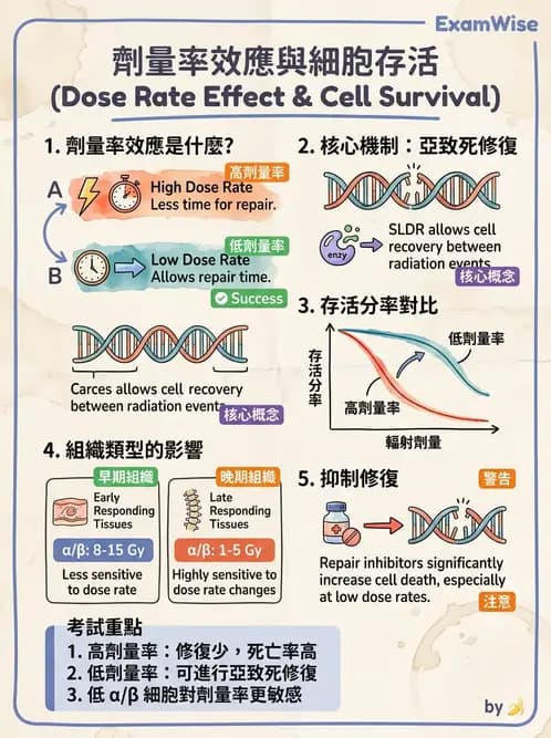 放射 - 細胞存活曲線與週期 - AI 圖文解析預覽