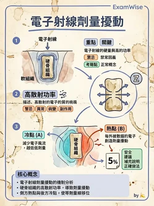 放射 - 電子射束物理特性與劑量分布 - AI 圖文解析預覽