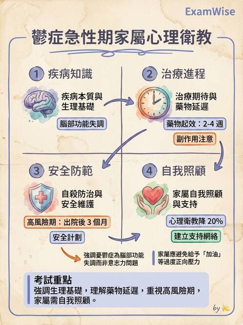 護理師 - 憂鬱症與自殺防治 - AI 圖文解析預覽