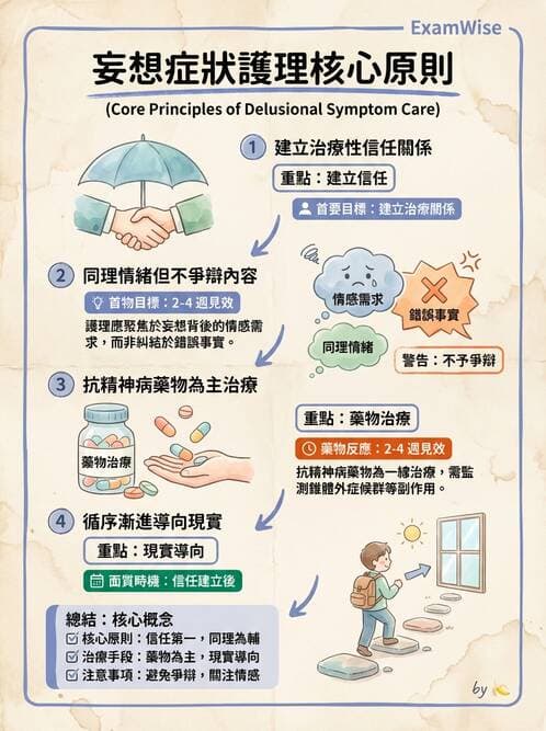 護理師 - 思覺失調症護理 - AI 圖文解析預覽