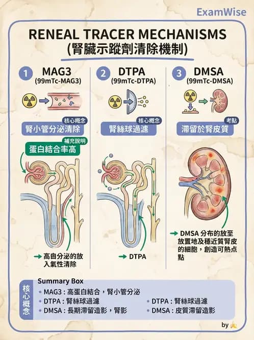 放射 - 腎臟造影SPECT藥物 - AI 圖文解析預覽