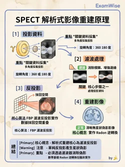 放射 - SPECT造影原理與重組 - AI 圖文解析預覽