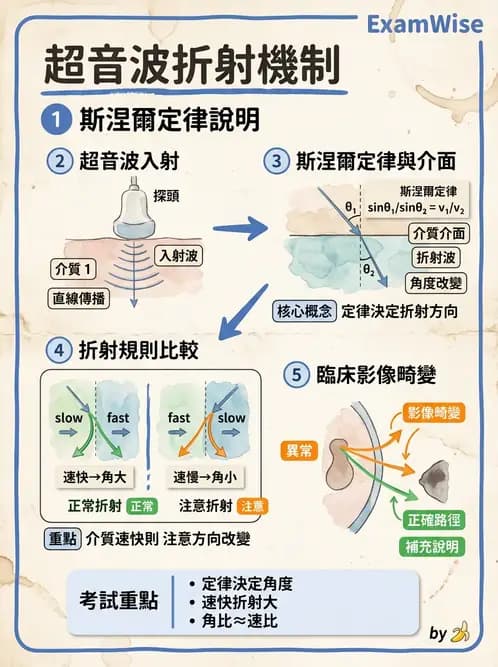 放射 - 超音波物理與換能器 - AI 圖文解析預覽