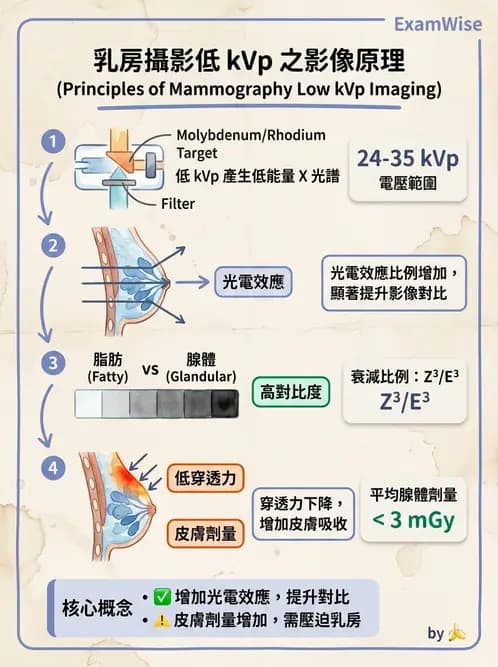 放射 - 乳房攝影裝置與影像品質 - AI 圖文解析預覽