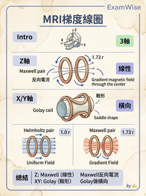 放射 - 梯度線圈與空間編碼 - AI 圖文解析預覽