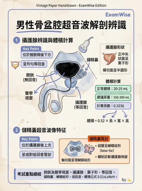 放射 - 泌尿生殖與小器官超音波 - AI 圖文解析預覽