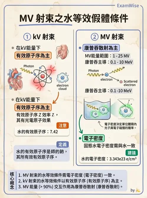 放射 - 劑量增建、散射因子與假體量測 - AI 圖文解析預覽