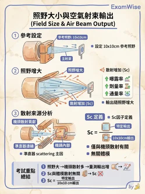 放射 - 劑量增建、散射因子與假體量測 - AI 圖文解析預覽