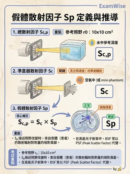 放射 - 劑量增建、散射因子與假體量測 - AI 圖文解析預覽