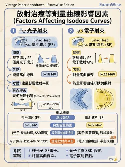 放射 - 射束幾何、照野設計與楔形濾器 - AI 圖文解析預覽