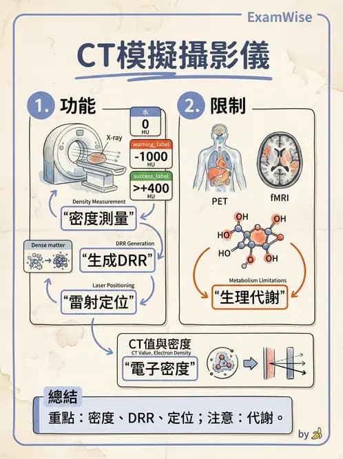 放射 - CT模擬攝影技術、流程與影像特性 - AI 圖文解析預覽