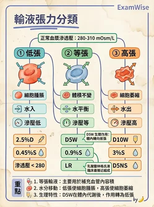 護理師 - 靜脈輸液與電解質平衡 - AI 圖文解析預覽