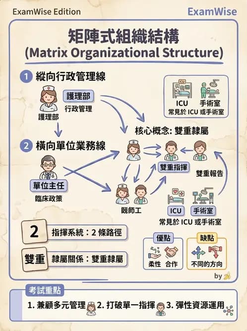 護理師 - 組織結構與溝通 - AI 圖文解析預覽