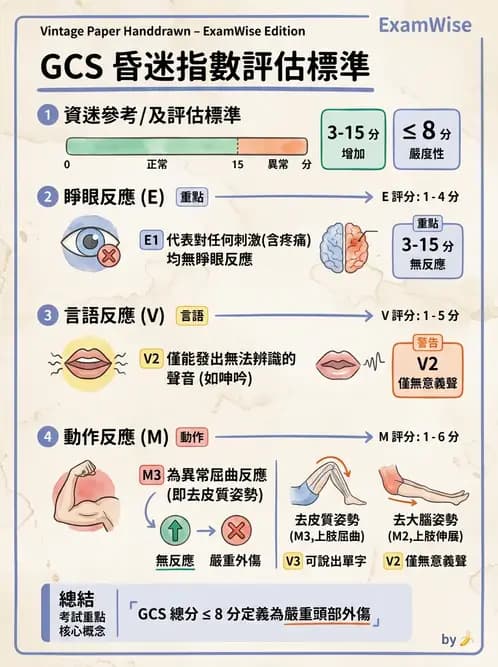 護理師 - 顱內壓升高與頭部外傷 - AI 圖文解析預覽