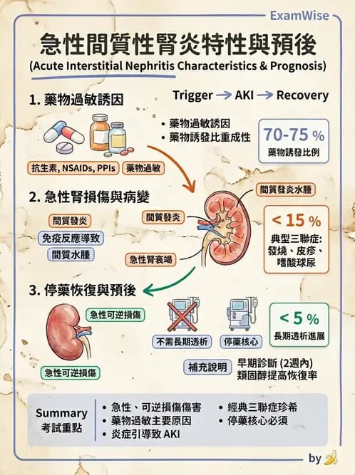 護理師 - 腎炎、腎衰竭與慢性腎臟病 - AI 圖文解析預覽