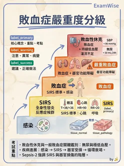 護理師 - 休克與敗血症護理 - AI 圖文解析預覽