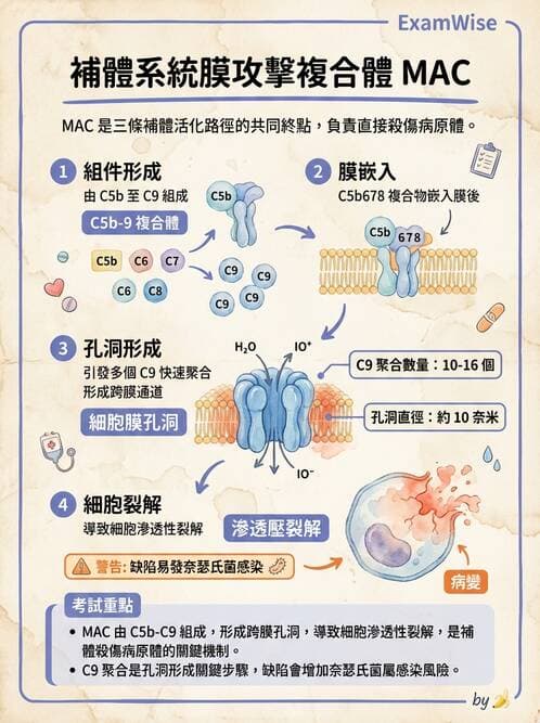 護理師 - 免疫系統組成、抗原-抗體、補體、先天性免疫 - AI 圖文解析預覽