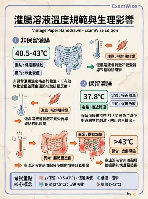 護理師 - 腸道排泄與灌腸護理 - AI 圖文解析預覽